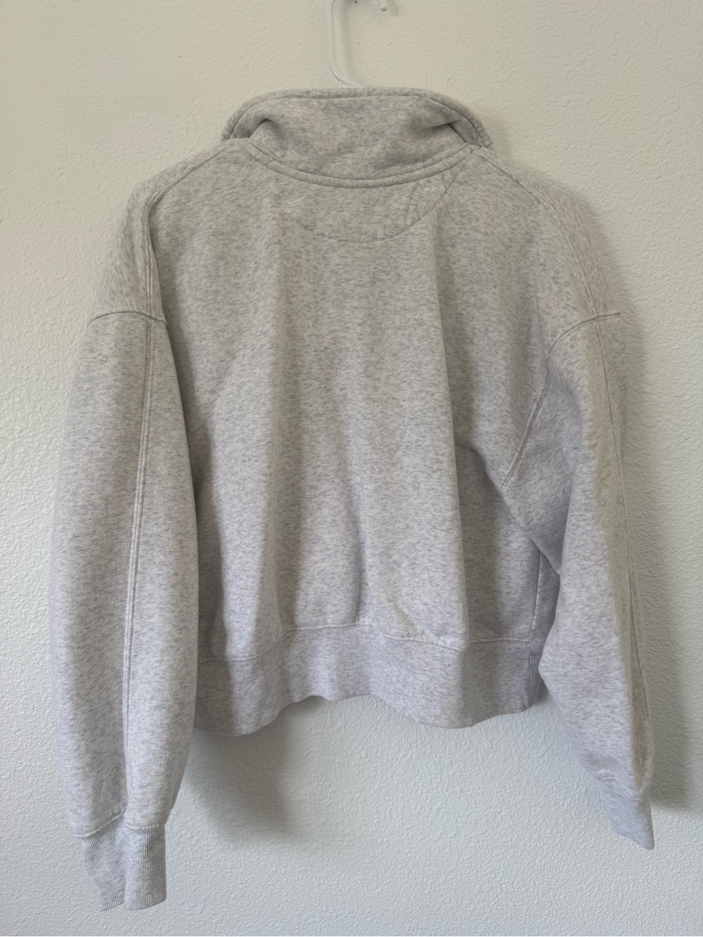 Universal Thread Light Heather Gray Collared Pullover Sweatshirt - Picture 3 of 4